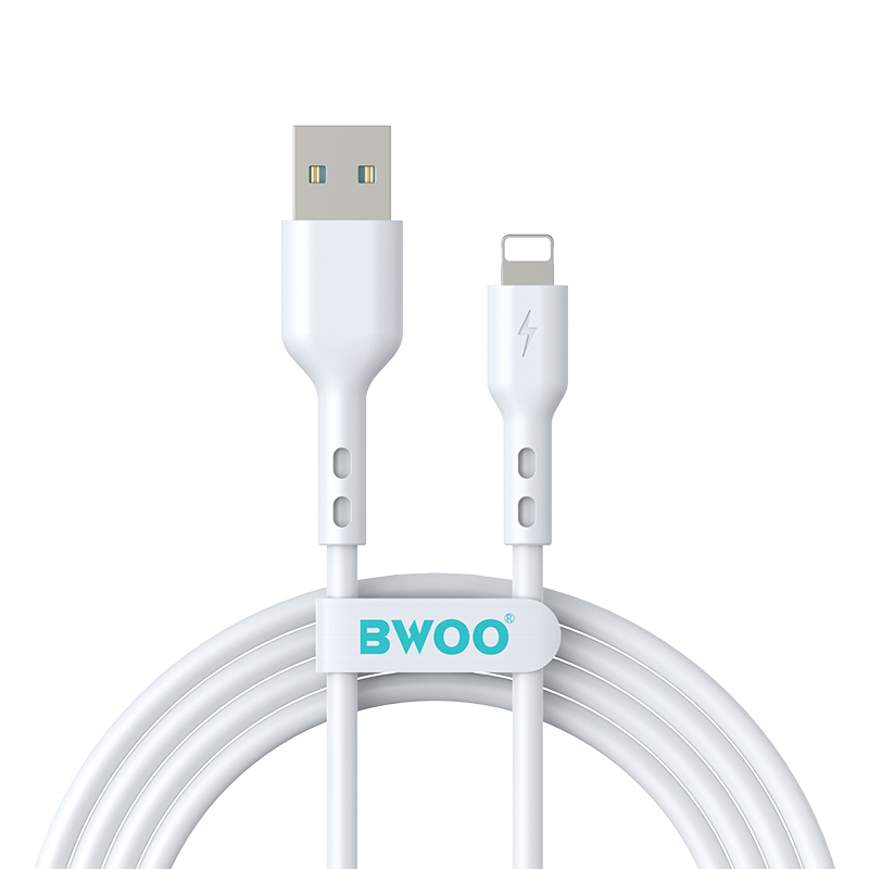 Cable de Datos y Carga USB-A - Lightning BWOO BO-X172L-2M, 15W, 2m, Blanco
