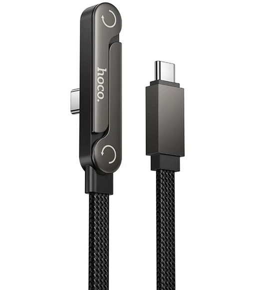 Cable de Datos y Carga USB-C - USB-C HOCO U150 Exquisite, 60W, 1.2m, Negro