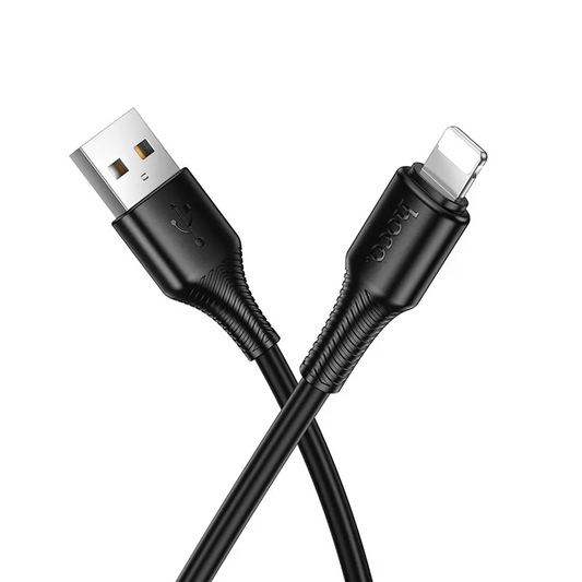 Cable de Datos y Carga USB-A - Lightning HOCO X120, 18W, 1m, Negro