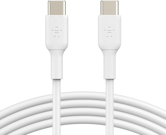 Cable de Datos y Carga USB-C - USB-C Belkin BoostCharge, 60W, 1m, Blanco CAB003bt1MWH