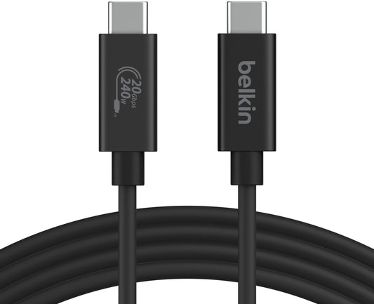 Cable de Datos y Carga USB-C - USB-C Belkin Connect, 240W, 2m, Negro INZ004bt2MBK