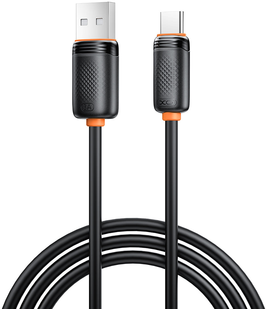 USB-A to USB-C Data and Charging Cable XO Design NB302, 18W, 1m, Black