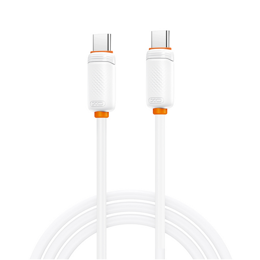 Cable de Datos y Carga USB-C - USB-C XO Design NB-Q298, 240W, 1m, Blanco