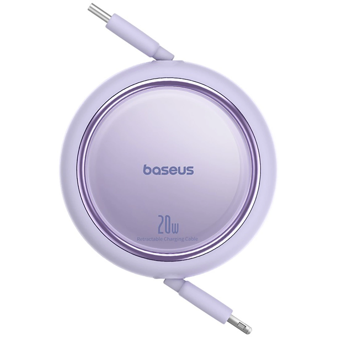 Cable de Datos y Carga USB-C - Lightning Baseus Free2Pull Mini Retráctil, 20W, Morado P10364501511-00