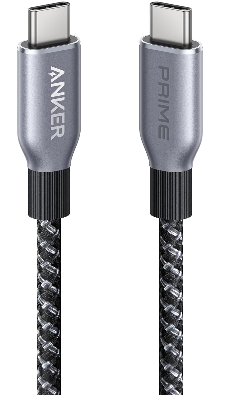 Cable de datos y carga USB-C a USB-C Anker Prime, 240 W, 0,9 m, negro A88E2011