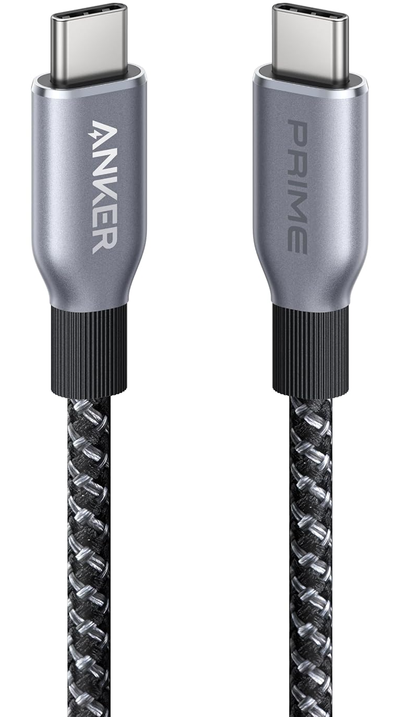 Cable de datos y carga USB-C a USB-C Anker Prime, 240 W, 0,9 m, negro A88E2011