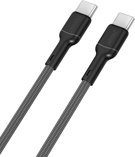 Cable de Datos y Carga USB-C - USB-C Dudao L9C Max, 240W, 2m, Negro
