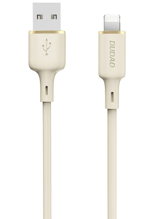 Cable de Datos y Carga USB-A - Lightning Dudao L7SL, 18W, 1m, Beige