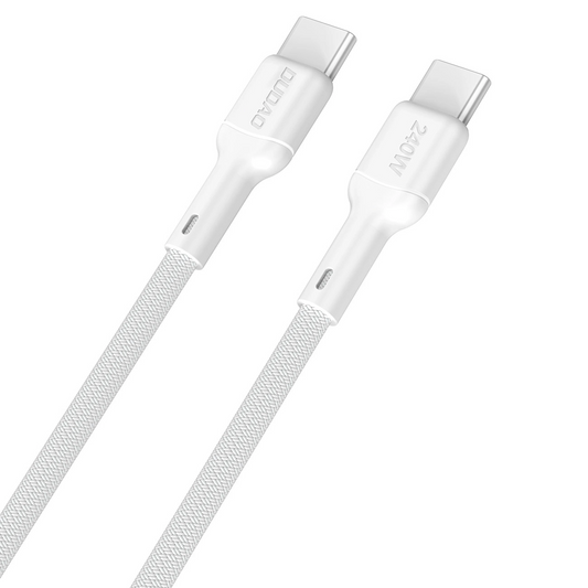 Cable de Datos y Carga USB-C - USB-C Dudao L9C Max, 240W, 1.2m, Blanco