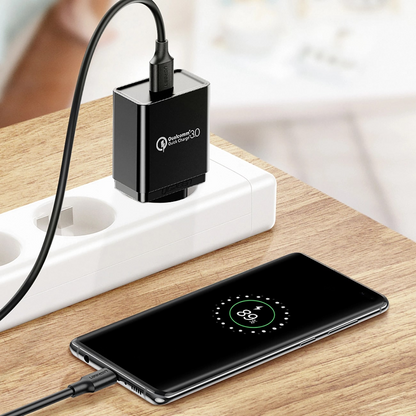 Cable de Datos y Carga USB-A - USB-C UGREEN US184, 18W, 0.5m, Negro