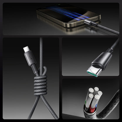 Cable de Datos y Carga USB-A - USB-C Joyroom S-A50, 60W, 1.2m, Gris