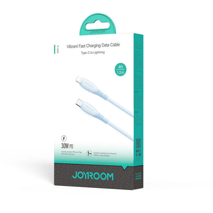 Cable de Datos y Carga USB-C - Lightning Joyroom S-A59 Vibrant, 30W, 1.2m, Azul
