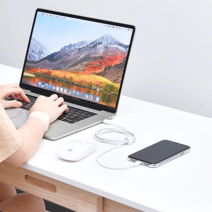 Baseus Simple Wisdom Cable de carga y datos USB-C - Lightning Simple Wisdom, 20W, 1,5m, Juego 2 piezas, Blanco. 