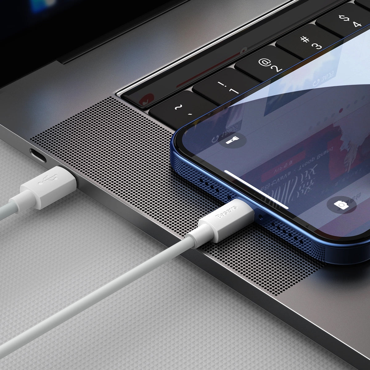 Baseus Simple Wisdom Cable de carga y datos USB-C - Lightning Simple Wisdom, 20W, 1,5m, Juego 2 piezas, Blanco. 