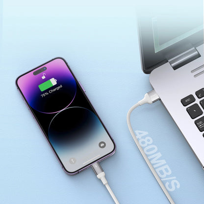USB-A to Lightning Data and Charging Cable Joyroom A10, 18W, 1.2m, White