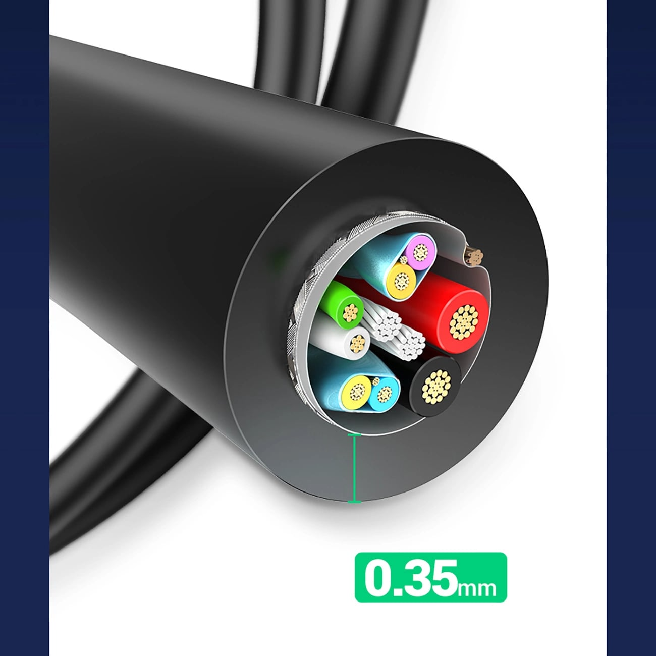 Cable de Datos y Carga USB-A - USB-C UGREEN US184, 18W, 0.5m, Negro
