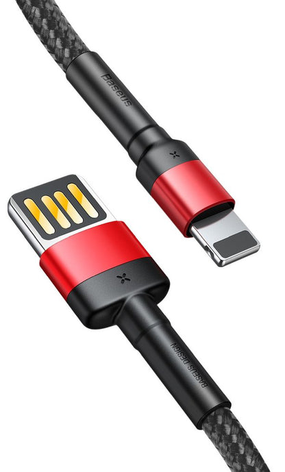 Cable de datos y carga USB-A - Lightning Baseus Cafule, 18W, 1m, Rojo CALKLF-G91 