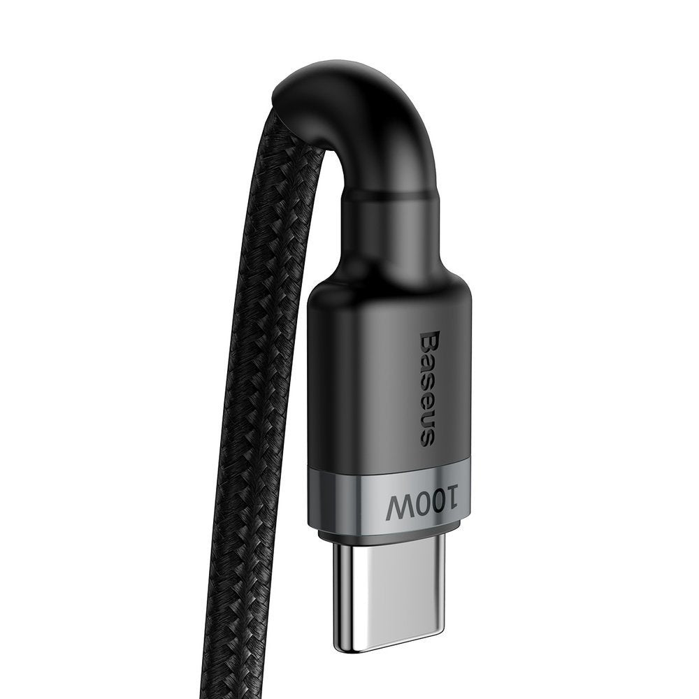 Cable de carga y datos USB-C - USB-C Baseus Cafule, 100W, 2m, Gris CATKLF-ALG1