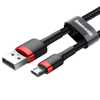 Cable de datos y carga USB-A - microUSB Baseus Cafule, 18W, 1m, Rojo CAMKLF-B91