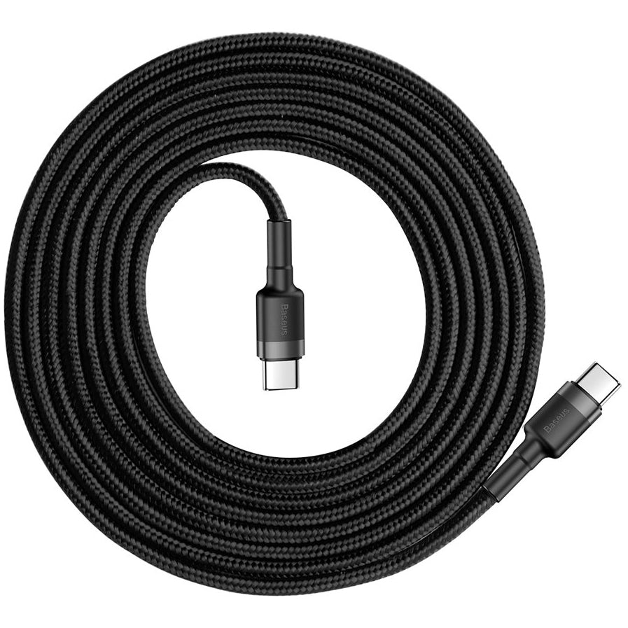 Cable de carga y datos USB-C - USB-C Baseus Cafule, 60W, 2m, Negro CATKLF-HG1