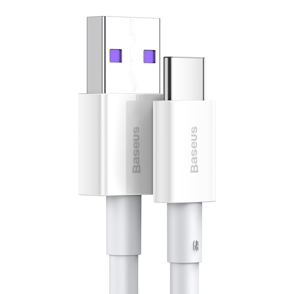 Cable de datos y carga USB-A - USB-C Baseus Superior Series, 66W, 2m, Blanco CATYS-A02