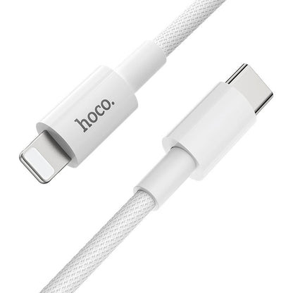 Cable de Datos y Carga USB-C - Lightning HOCO X56, 20W, 1m, Blanco