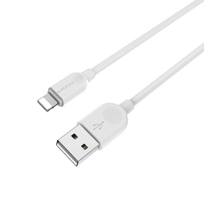 Cable de datos y carga USB-A - Lightning Borofone BX14 LinkJet, 18W, 1m, Blanco