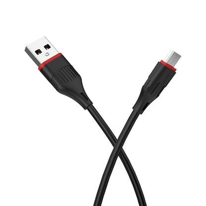 Cable de datos y carga USB-A - microUSB Borofone Enjoy BX17, 18W, 1m, Negro