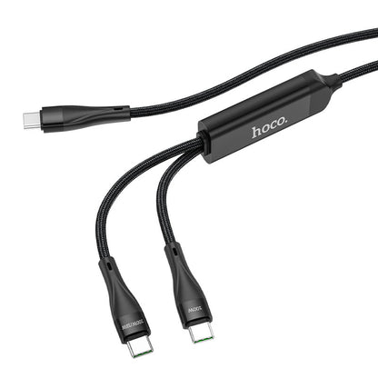 Cable de carga y datos USB-C - USB-C HOCO U102 Super, 100W, 1,2m, Negro