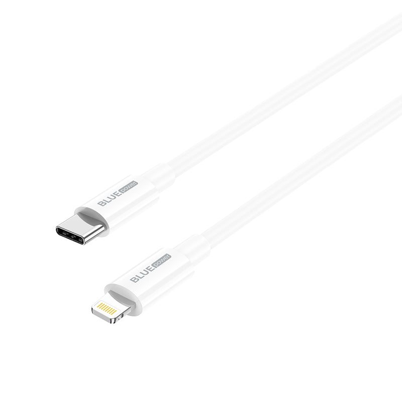 Cable de carga y datos USB-C - Lightning BLUE Power BBX36, 18 W, 1 m, blanco