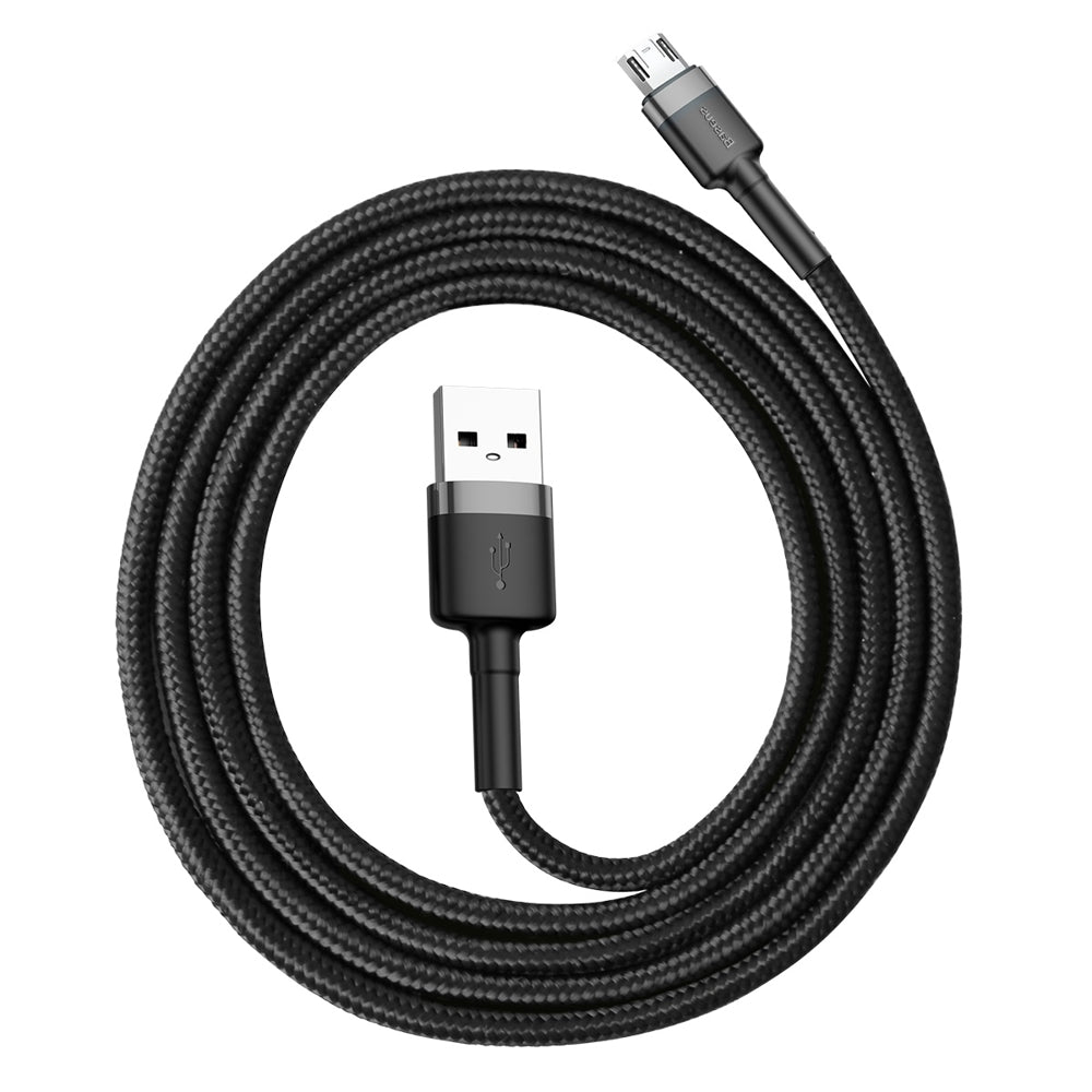 Cable de datos y carga USB-A - microUSB Baseus Cafule, 18W, 1m, Gris CAMKLF-BG1