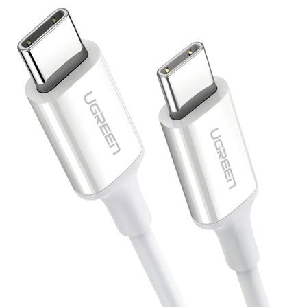 Cable de carga y datos USB-C - USB-C UGREEN US264, 60W, 2m, Blanco