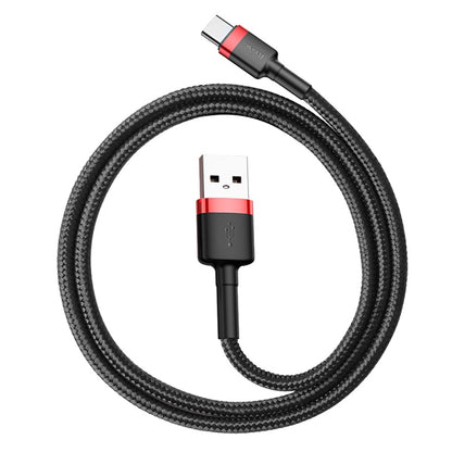 Cable de datos y carga USB-A - USB-C Baseus Cafule, 60W, 0,5m, Rojo CATKLF-A91