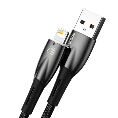 Baseus Glimmer Series Cable de carga y datos USB-A - Lightning, 20 W, 2 m, negro 