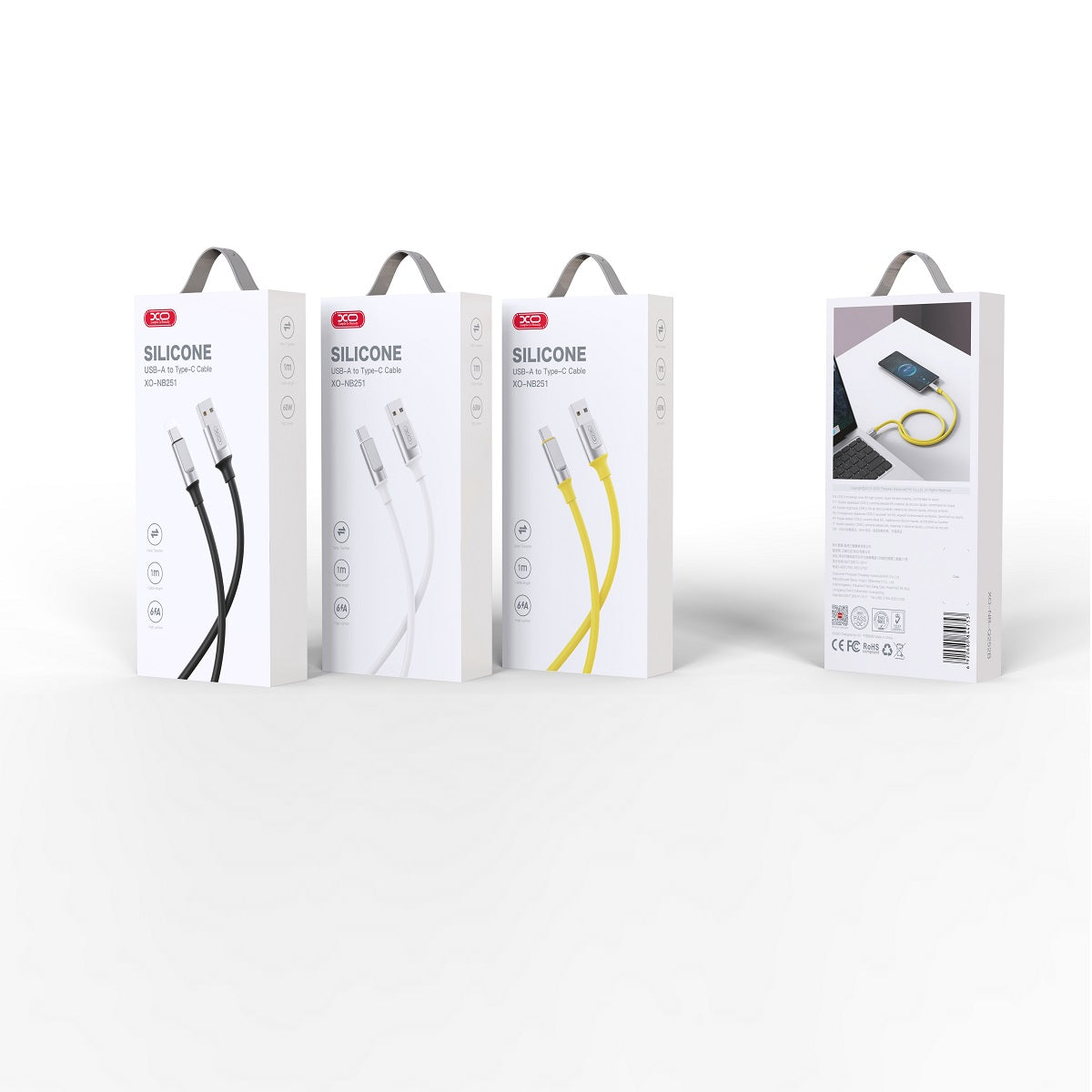 Cable de Datos y Carga USB-A - USB-C XO Design NB251, 18W, 1m, Negro