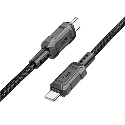 Cable de carga y datos USB-C - USB-C HOCO Leader X94, 60W, 1m, Negro 