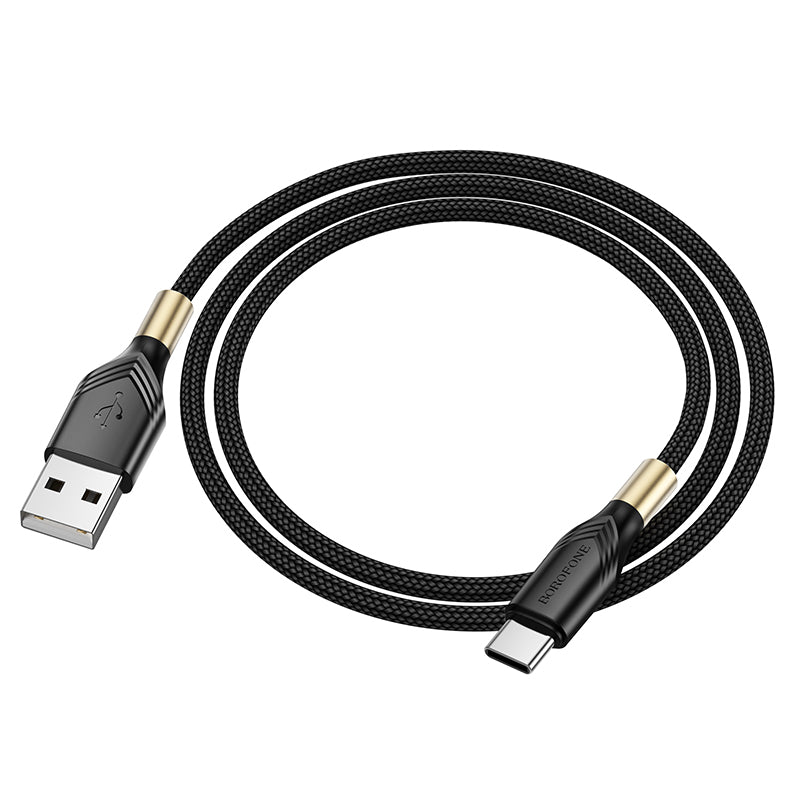 Cable de datos y carga USB-A - USB-C Borofone BX92 Advantage BX92, 18W, 1m, Negro 