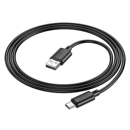 Cable de datos y carga USB-A - USB-C HOCO X88, 18W, 1m, Negro 