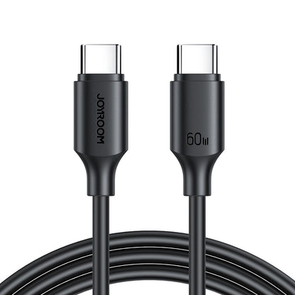 Cable de carga y datos USB-C - USB-C Joyroom S-CC060A9, 60W, 1m, Negro 