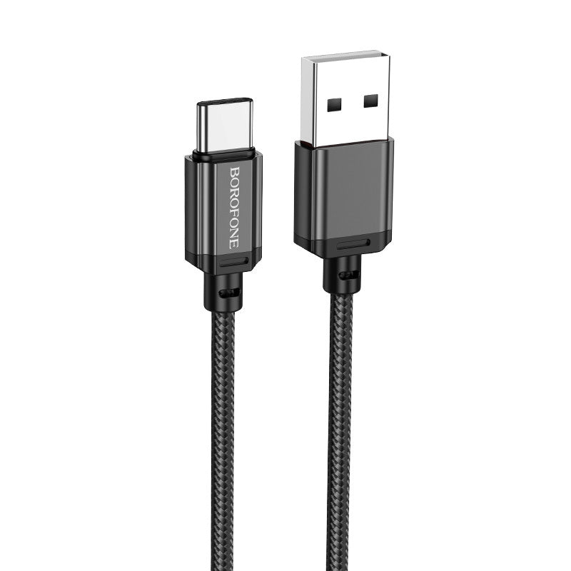 Cable de datos y carga USB-A - USB-C Borofone BX87 Sharp BX87, 60W, 1m, Negro 