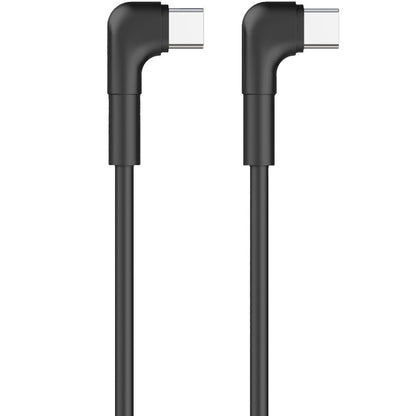 Cable de carga y datos USB-C - USB-C MaXlife MXUC-09 MXUC-09 Angled, 60W, 1m, Negro 