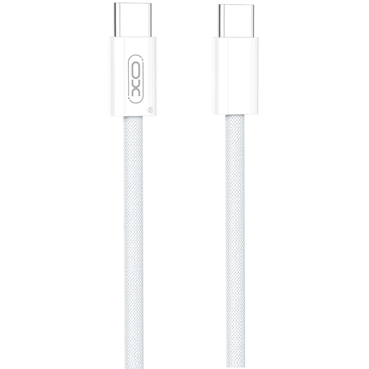 Cable de Datos y Carga USB-C - USB-C XO Design NB-Q260A, 60W, 1m, Blanco