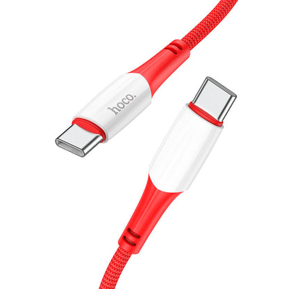 Cable de carga y datos USB-C - USB-C HOCO X70, 60W, 1m, Rojo 