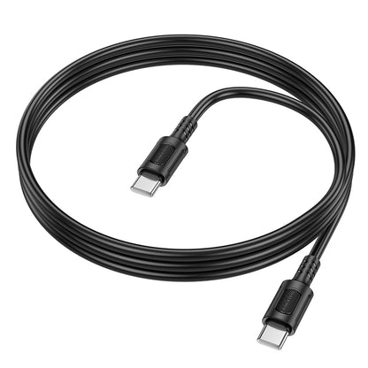Cable de Datos y Carga USB-C - USB-C Borofone BX111 Feliz, 60W, 1m, Negro