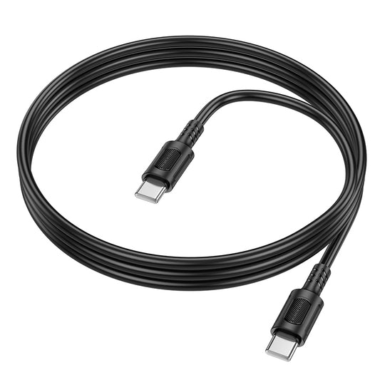 Cable de Datos y Carga USB-C - USB-C Borofone BX111 Feliz, 60W, 1m, Negro