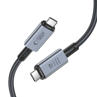 Cable de carga y datos USB-C - USB-C Tech-Protect Ultraboost Max, 240W, 2m, Gris 