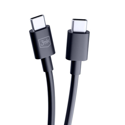 Cable de carga y datos USB-C - USB-C 3MK Hyper, 100W, 1,2m, Negro 