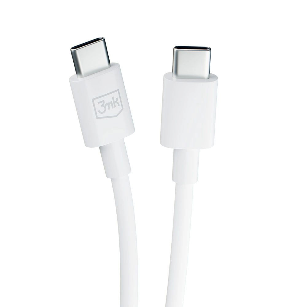 Cable de carga y datos USB-C - USB-C 3MK Hyper, 100W, 1,2m, Blanco 