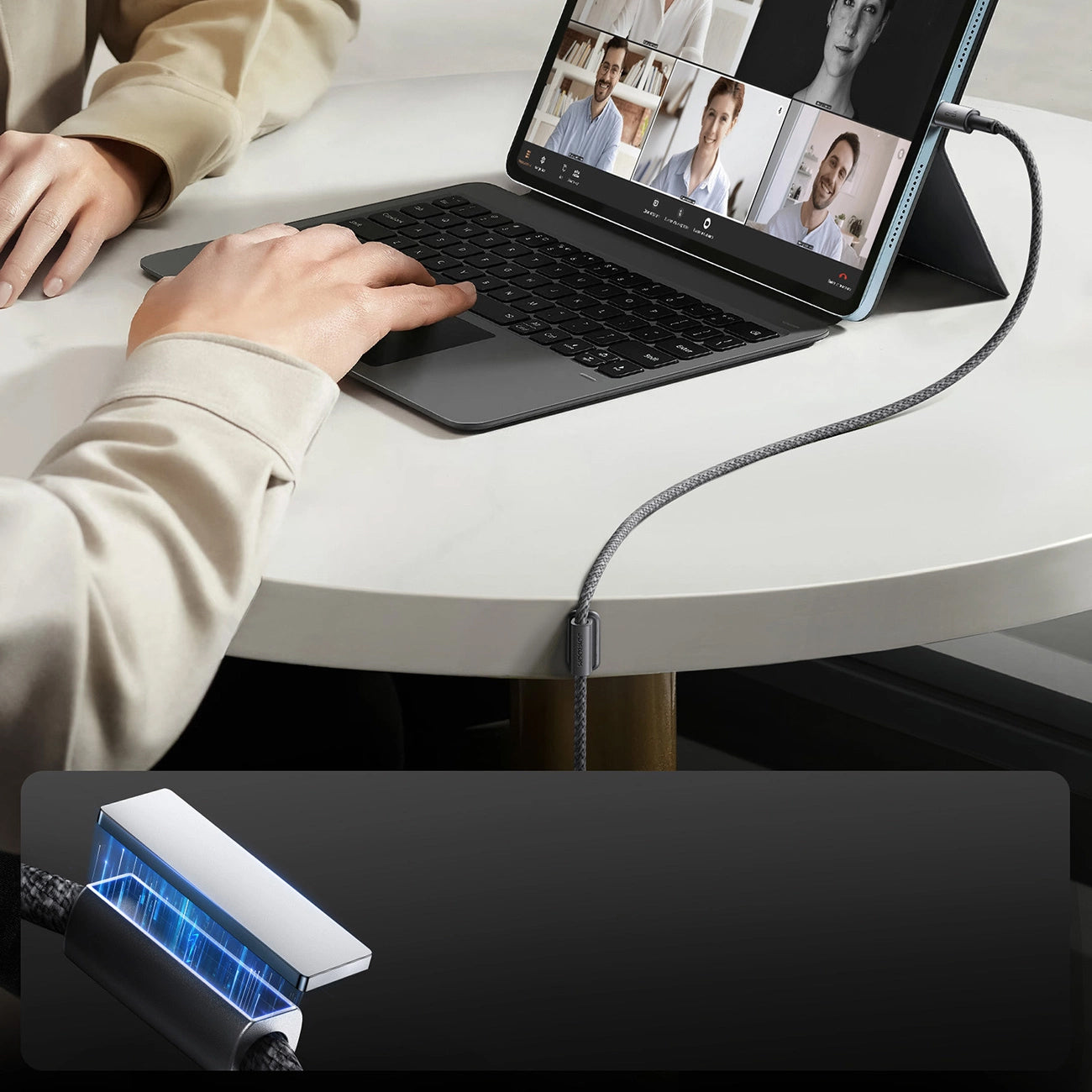 Cable de Datos y Carga USB-A - USB-C Joyroom S-A50, 60W, 1.2m, Gris
