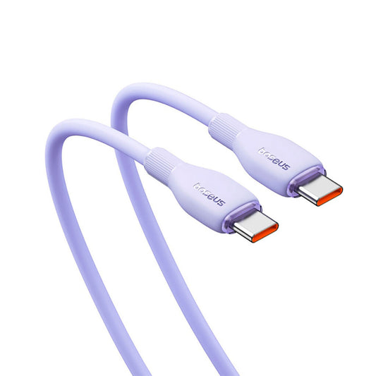 Cable de Datos y Carga USB-C - USB-C Baseus Pudding, 100W, 1.2m, Morado P10355702511-00